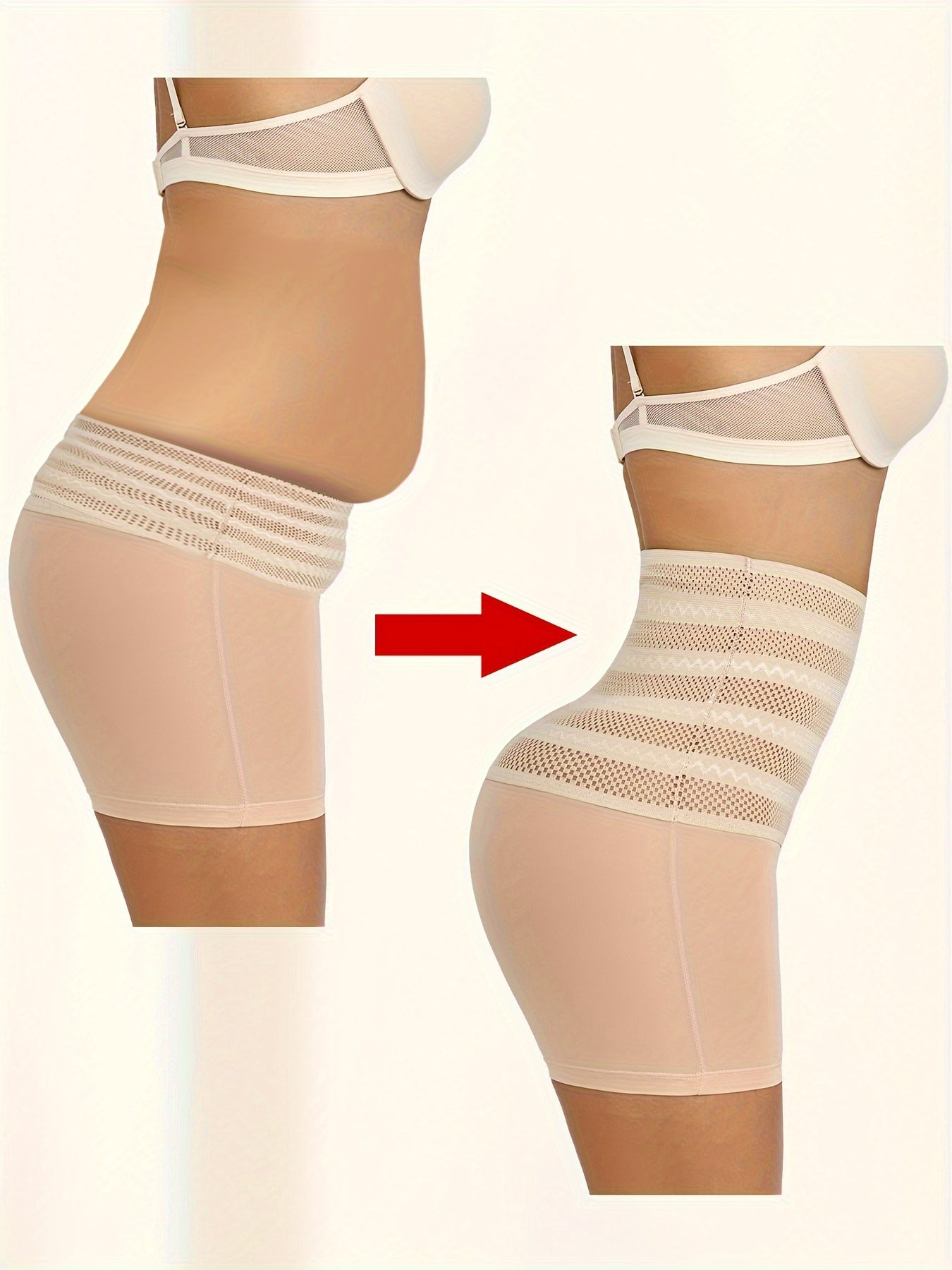 NADIA GO High Support Solid Color Polyester Knit Fabric Hollow Jegging, Waist Trainer, Shapewear, Butt Lifter, Waist Trainer, Slimming Tights for Women