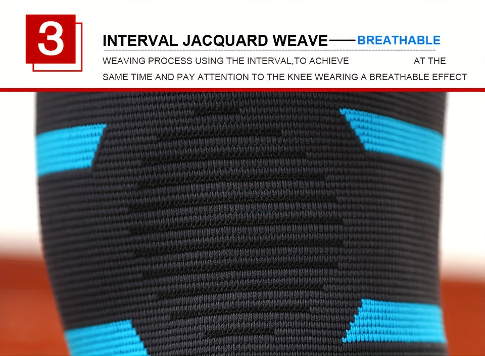 1pc AOLIKES Compression Knee Sleeve - Breathable, Non-Slip, Ideal for Running, Volleyball, Basketball, Yoga, Tennis, Football and more - Durable Polyamide & Nylon, Fitness Enthusiasts, Athletes, Fitness Accessory, Sports Gear