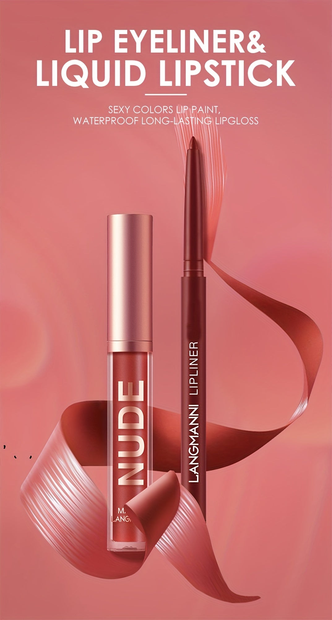Combination Set of Lip Liner and Lip Gloss