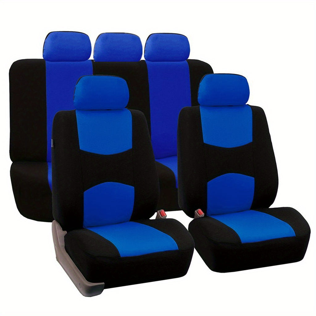 Polyester Universal Fit Car Seat Cover Full Set for 5 Seats Cars