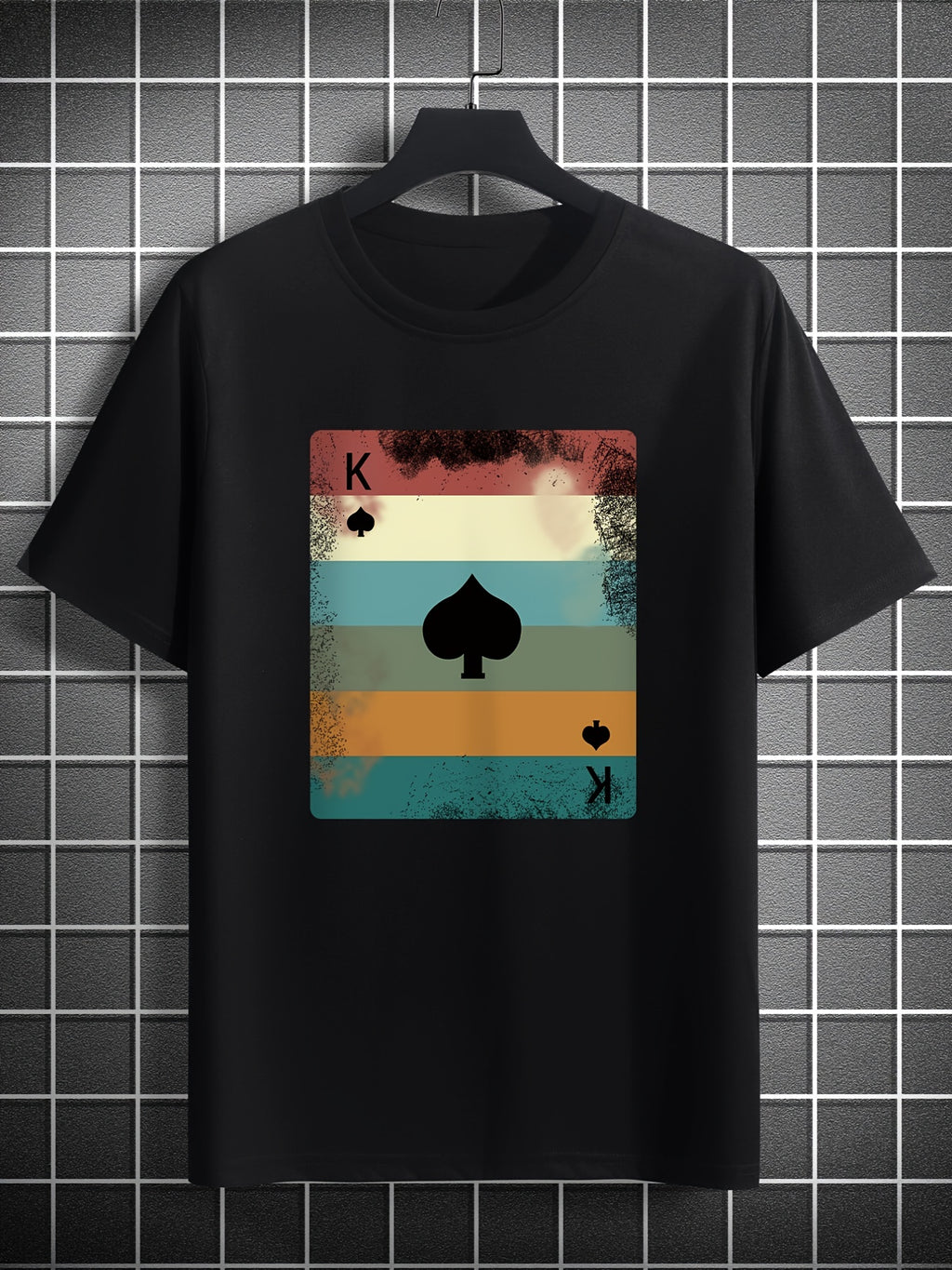 Men's Casual Crew Neck Short Sleeve T-shirt With Art Print