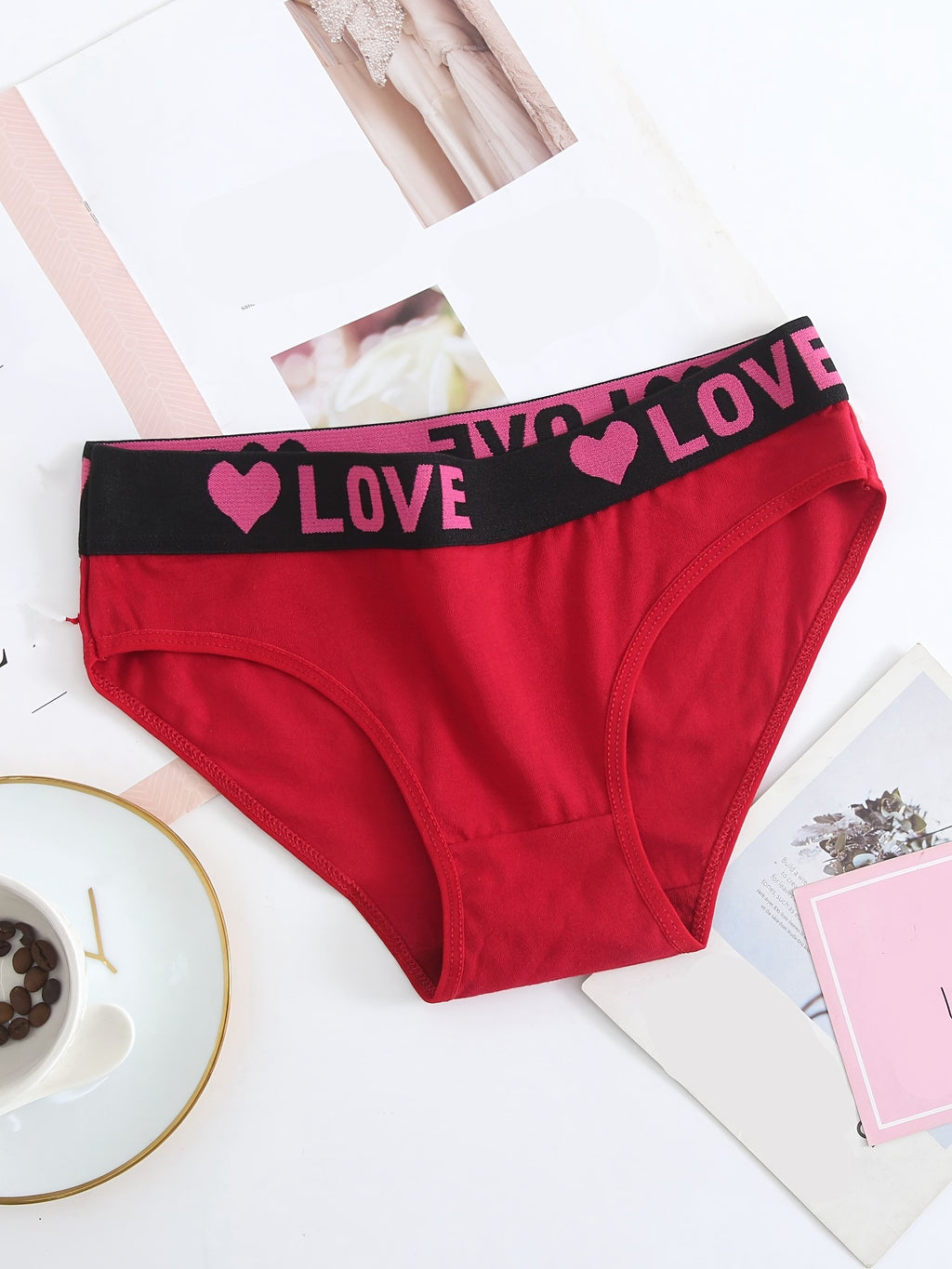 [6 Pack] Colorful Fabric Panties, Seamless Soft & Stretchy Bikini Briefs, Women's Lingerie & Underwear