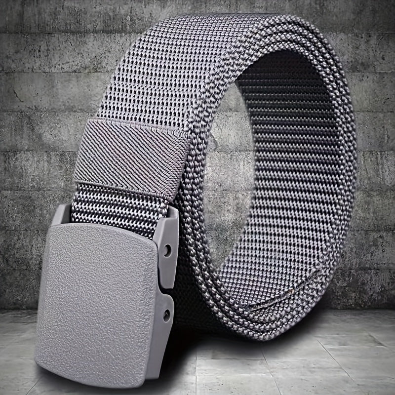 Nylon belt men's women's hypoallergenic belt non-metallic belt buckle military training smooth buckle nylon belt over security pants belt youth student korean casual outdoor tide
