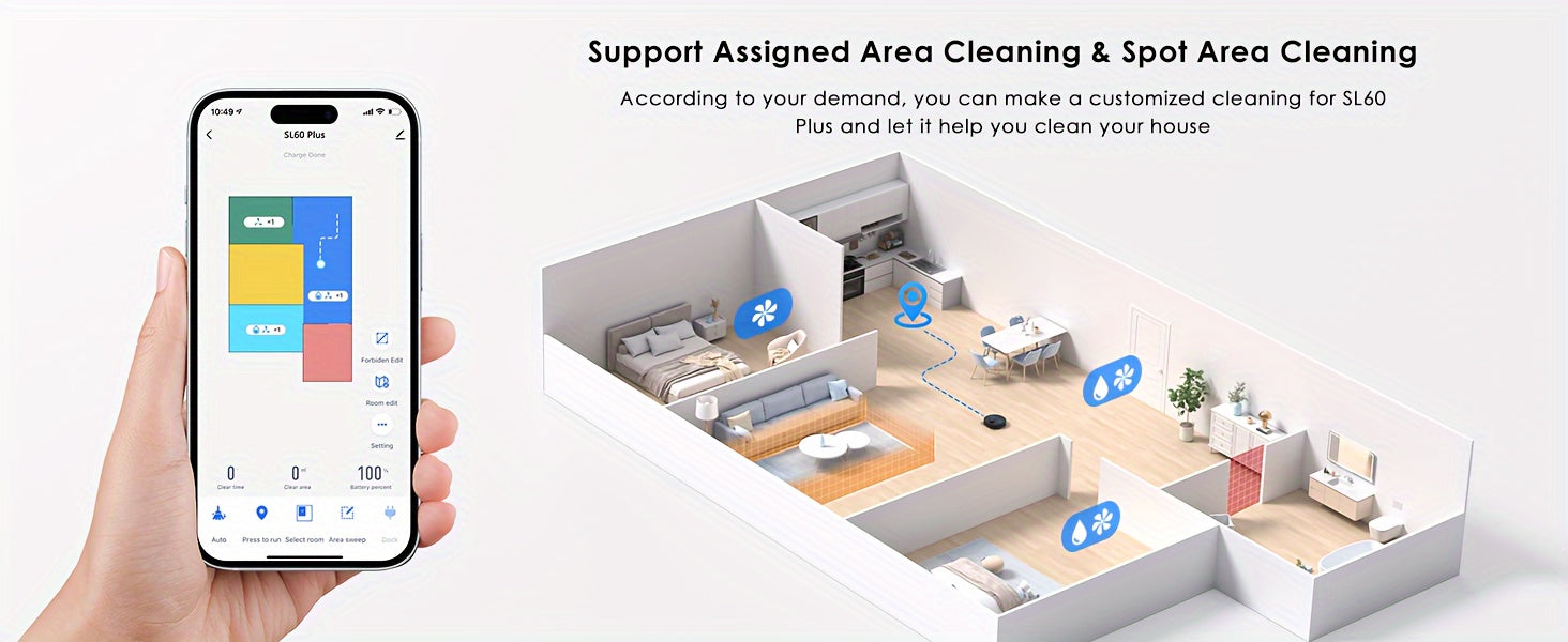 Lubluelu SL60 Plus Self-Emptying Robot Vacuum & Mop Combo, 4000Pa Strong Suction, 60-Day Hands-Free, WiFi/App/Alexa Compatible, 3-in-1 Pet Hair Cleaning for Hard Floors & Carpets, Quiet 55dB, Auto-Charging, Precision Mapping,