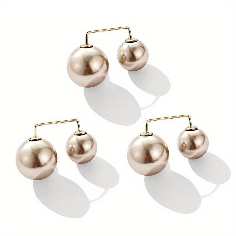 1/3pcs Waist Brooch Tightening Waistband Faux Pearl Pin Buckles Clothes Skirt Waist Pin Pants Buckle Brooches