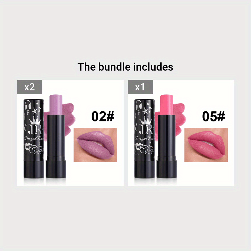 Velvet Matte Lipstick Collection - Long-Lasting, Smudge-Proof, Moisturizing Formula with Plant Squalane - Perfect for Mardi Gras, Valentine's Day Gifts, Women's Everyday Makeup Essentials