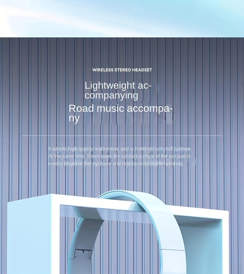 39 Luminous Wireless Headphones with Plug-in, Wired and Wireless Multifunctional Use