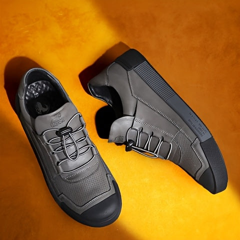 Men's Genuine Leather Lace-Up Shoes - Minimalist Formal & casual Shoes, Cushioned Insole & Non-Slip Rubber Sole for Office, Everyday, Semi-Formal Events - All-Season Everyday dress shoes, Office Footwear, Stylish Footwear, Br