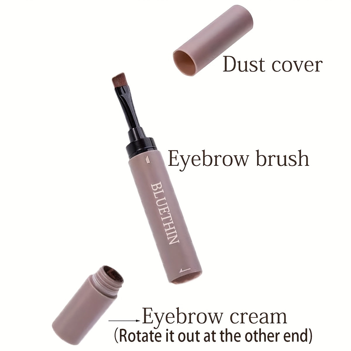 Waterproof and Sweat Proof Double-ended Eyebrow Cream - Smudge Proof Long Lasting Makeup Without Separation - Eyebrow Pencil With Matching Brush Eyebrow Pomade