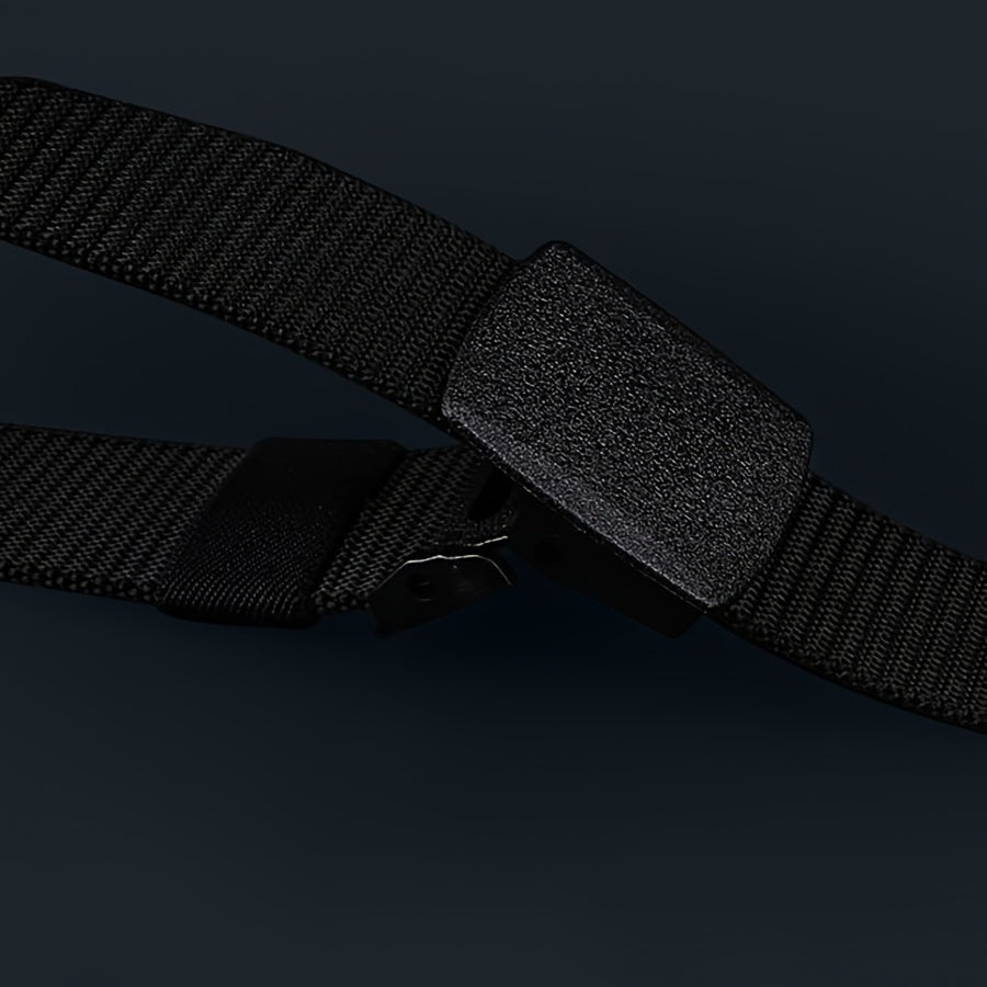 Nylon belt men's women's hypoallergenic belt non-metallic belt buckle military training smooth buckle nylon belt over security pants belt youth student korean casual outdoor tide