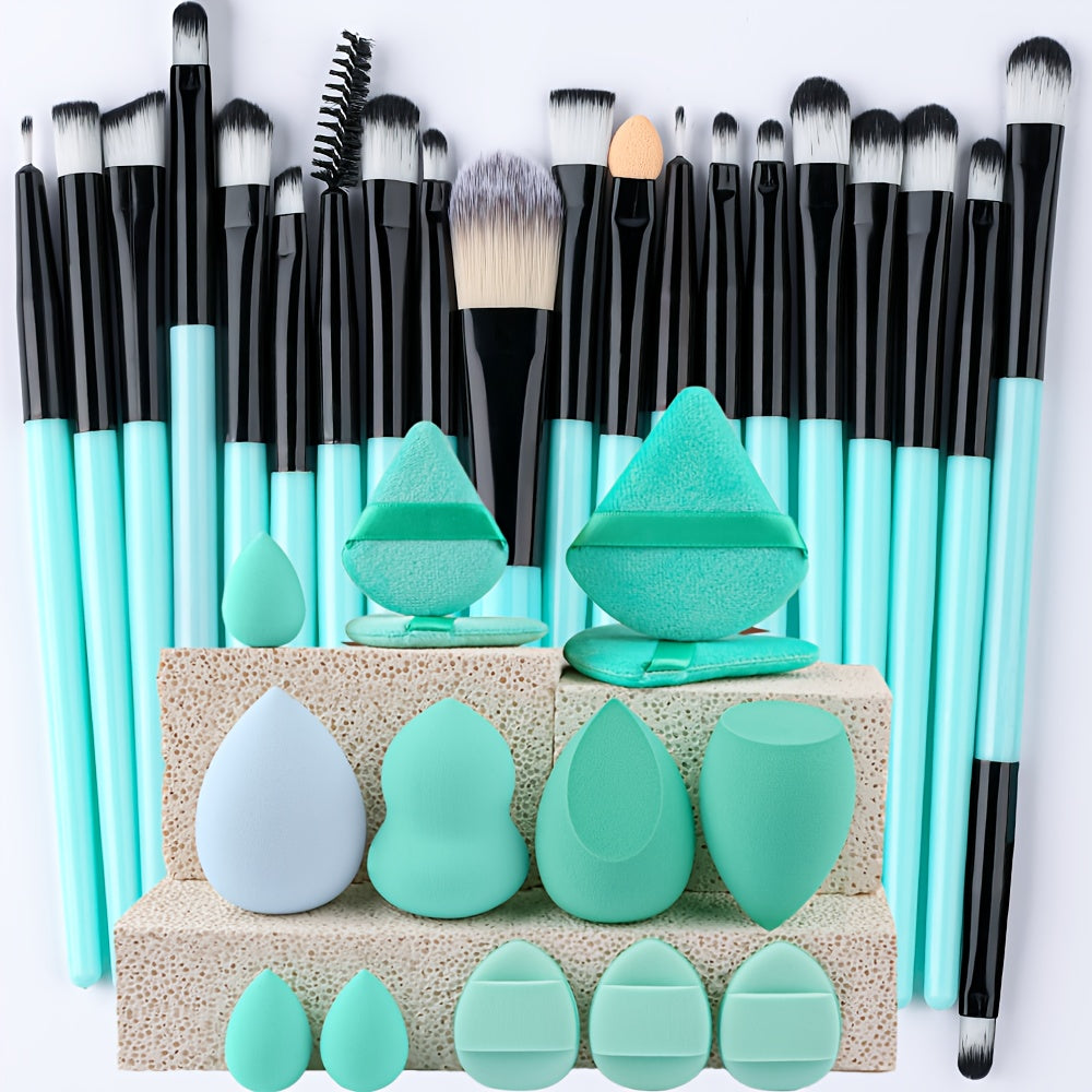 20/34pcs Makeup Brush Set and 8pcs Mini Makeup Brush Professional Soft Synthetic Powder Foundation Eyeshadow Makeup Brush Cosmetics Suitable for Beginners