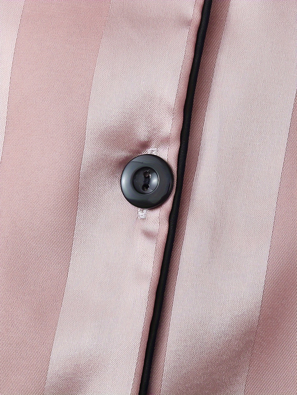 2 Sets Women's Striped Satin Casual Pajama Set, Short Sleeve Buttons Lapel Top & Shorts, Comfortable Relaxed Fit