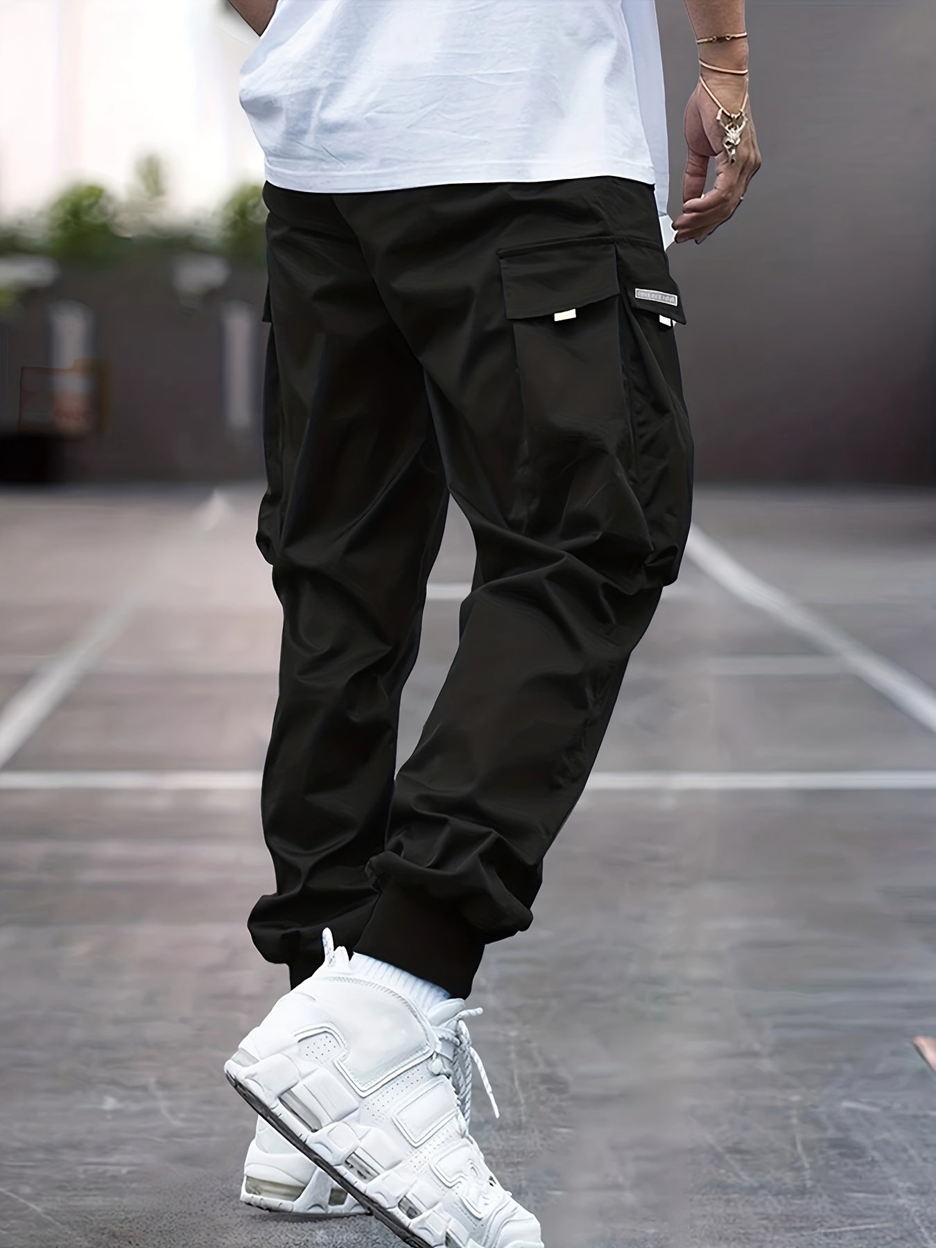 Trendy Men's Casual Cargo Pants With Pocket, Men's Outfits For Spring And Autumn
