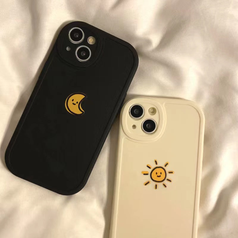 Cartoon Sun And Moon Silicone Soft Phone Case For, iPhone14/14Plus/14Pro/14ProMax, iPhone13/13Mini/13Pro/13ProMax, iPhone12/12Mini/12Pro/12ProMax,, iPhone11/11Pro/11Pro Max, iPhoneX/XS/XSMax, iPhone8/8Plus/7/7Plus/SE 2020