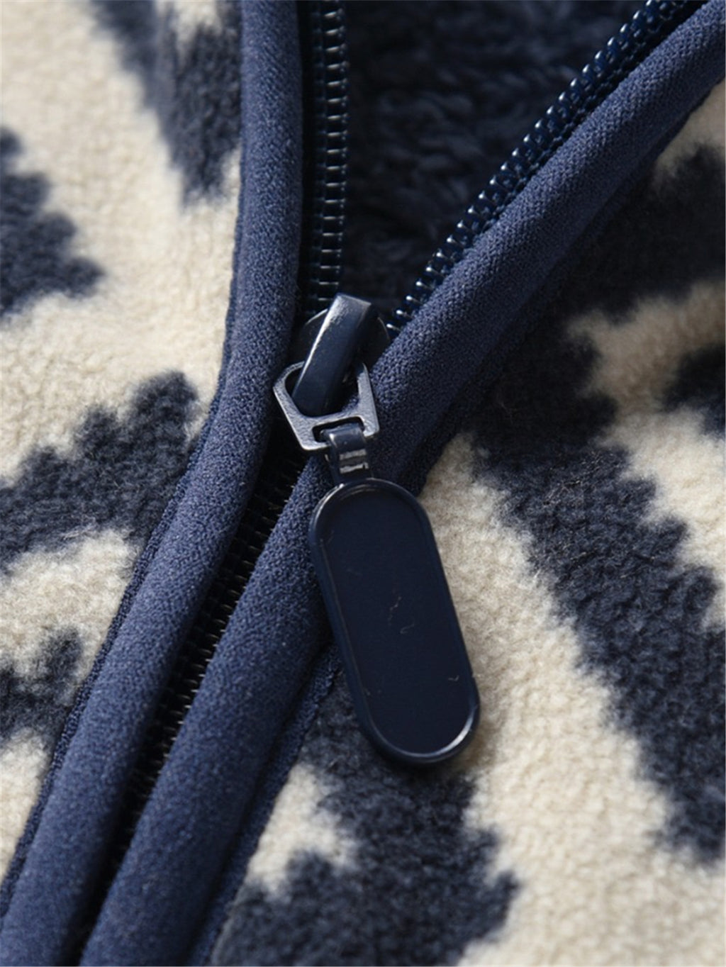 New Boys Vintage Plaid Printed Casual Thickened Warm Stand Collar Zipper Jacket