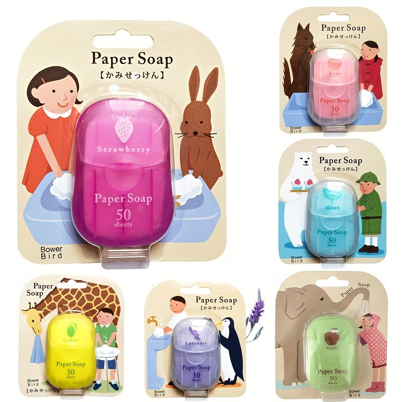 50 Pcs Foaming Portable Soap Paper Sheets, Disposable Travel Scented Bath Slice Sheet, Confetti Slide Flakes For Travel And Outdoor Father's Day Gift