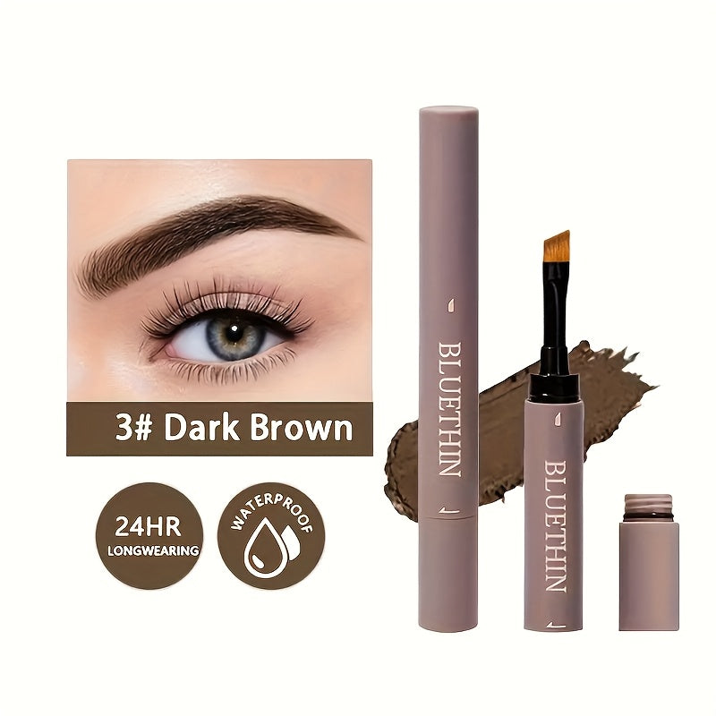 Waterproof and Sweat Proof Double-ended Eyebrow Cream - Smudge Proof Long Lasting Makeup Without Separation - Eyebrow Pencil With Matching Brush Eyebrow Pomade
