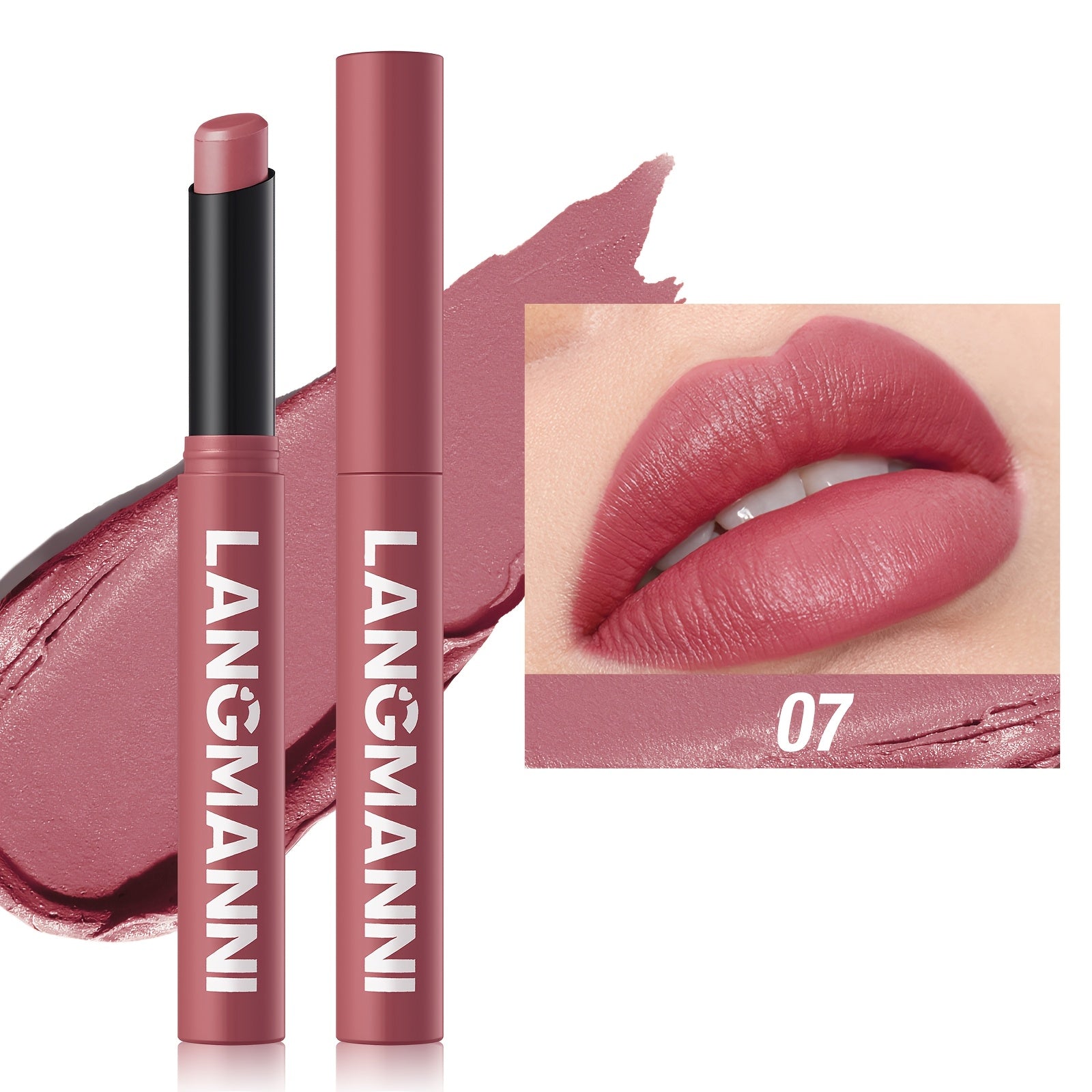 Smooth Velvet Matte Lipstick, Easy To Apply, Moisturizing And Hydrating Lip Balm, Natural Shine