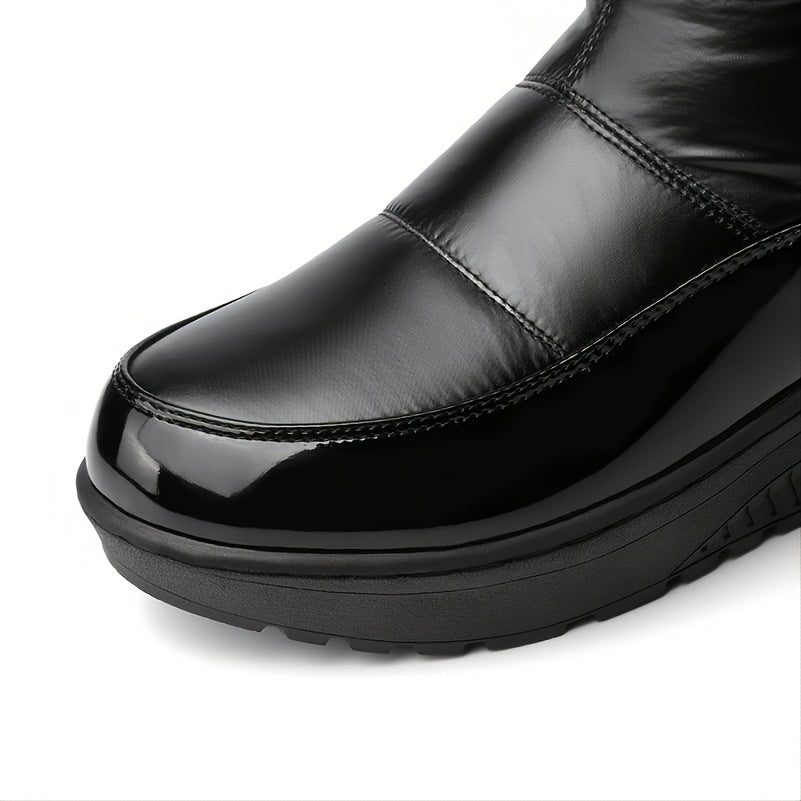 Bow Decor Thermal Lined Snow Boots, Waterproof Non-slip Outdoor Warm Fall Winter Fashion Boots