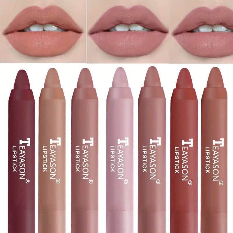 12 Colors Matte Moisturizing Lipstick Crayons - Vibrant Lipstick for Smooth, Long-Lasting, Waterproof Finish - Perfect Valentine's Day Gift for Her