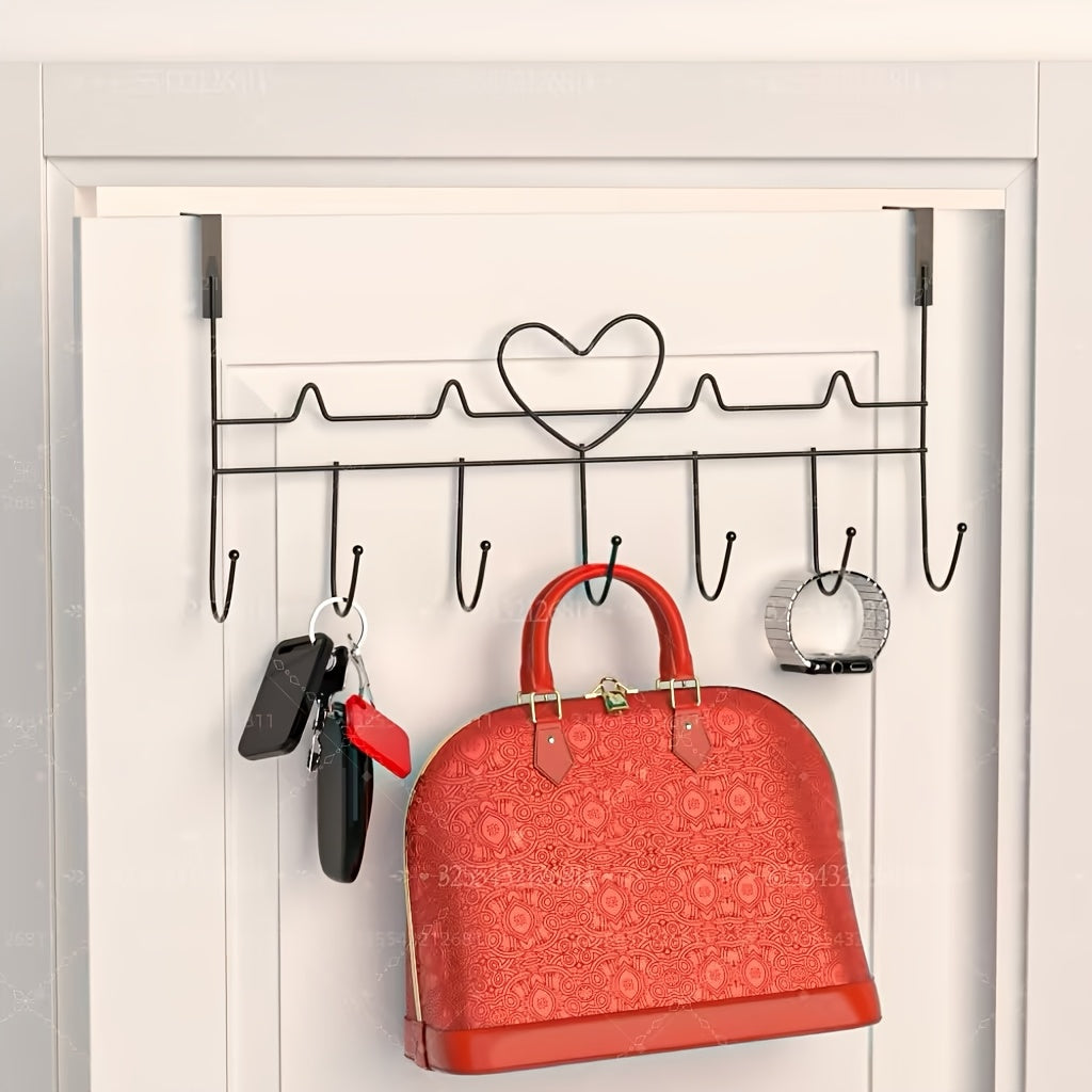 [Multi-Purpose] Contemporary Wall Mounted Hook Rack | Multi-Purpose Organizer | Painted Finish | Home and Office Use | Modern