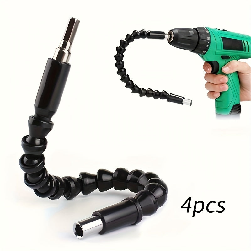 1pc Electric Drill Universal Joint, Orange, Universal Soft Shaft, Electric Screwdriver Drill Bit Extension Holder, Hand Drill Connecting Rod, Multi-functional Flexible Drill Bit Holder