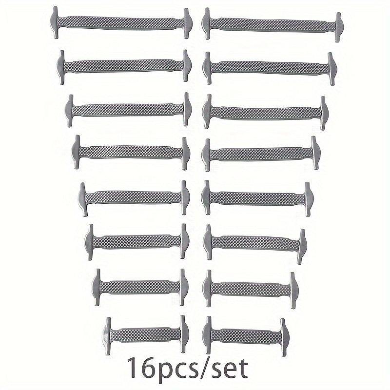 16pcs/Pack No-Tie Elastic Shoelaces for Sneakers, Casual Shoes, and Athletic Footwear