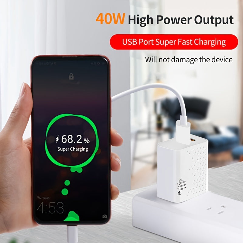 USB C Charger, 2-Port PD 3.0+QC4.0 Fast Charger USB Wall Charger, For Google Pixel 6/Pro, For IPhone 15/14/13/12/11/Mini/Pro Max, Pad Pro, For AirPods/samsung/Android Phone