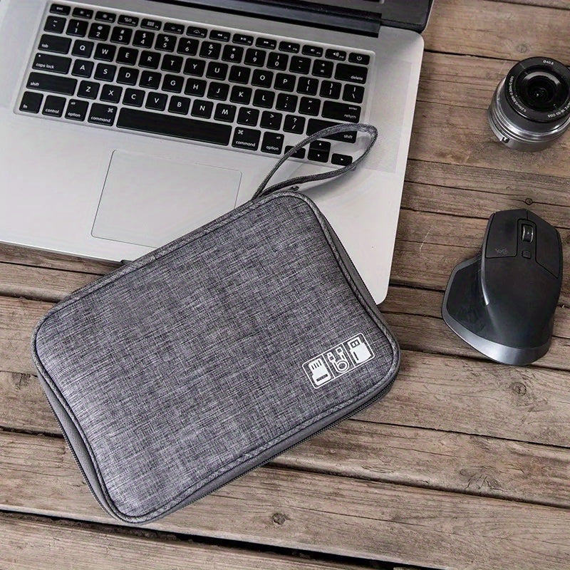 Large Capacity Electronics Organizer, Data Cable Power Storage Bag, Lightweight USB Charger Case & Travel Accessories