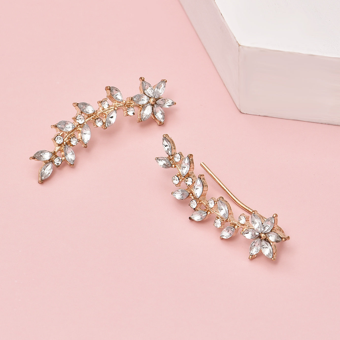 Leaf Branches Dangle Stud Clip Ear Jewelry For Women Personality Gifts