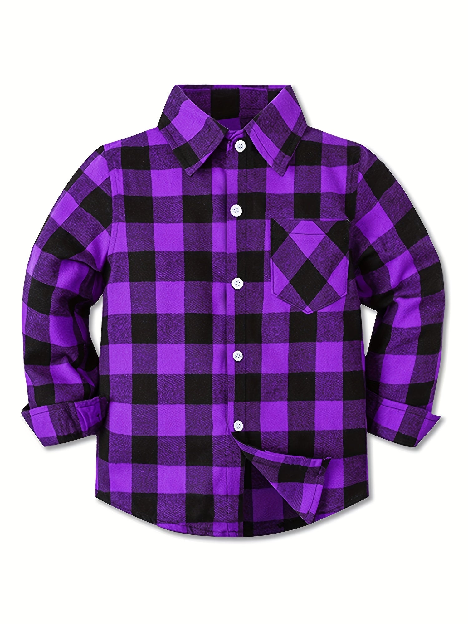 Baby Boys Plaid Shirts Button Down Long Sleeve Blouse Tops Kids Clothes