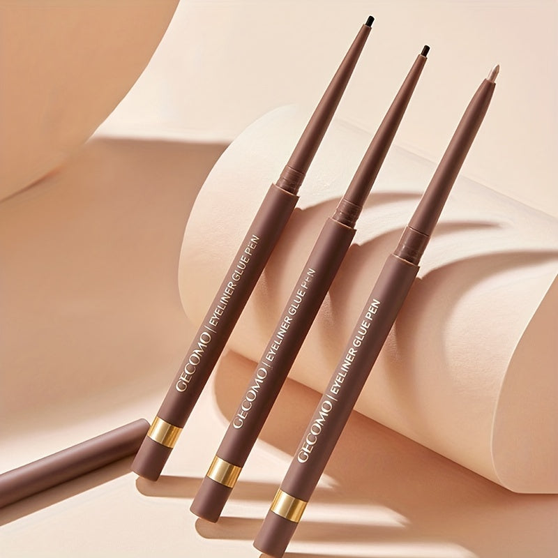 Brown Long-Wearing Fine Tip Eyeliner Pencil - Smooth, Pearly Shiny, Waterproof, Smudge Proof, Transfer-Proof - Easy to Use, Brightening, Under Crease Makeup Stick for a Flawless Look