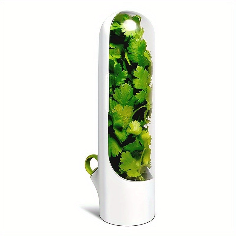 1/2pcs Vegetables Preservation Pod Herb Preservation Vegetables Fresh Coriander Container Suitable For Refrigerator, Keep Bottle Herb Preservation, For Mint Refrigerator Storage, Keep Green And Fresh For 2-3 Weeks Refrigerato