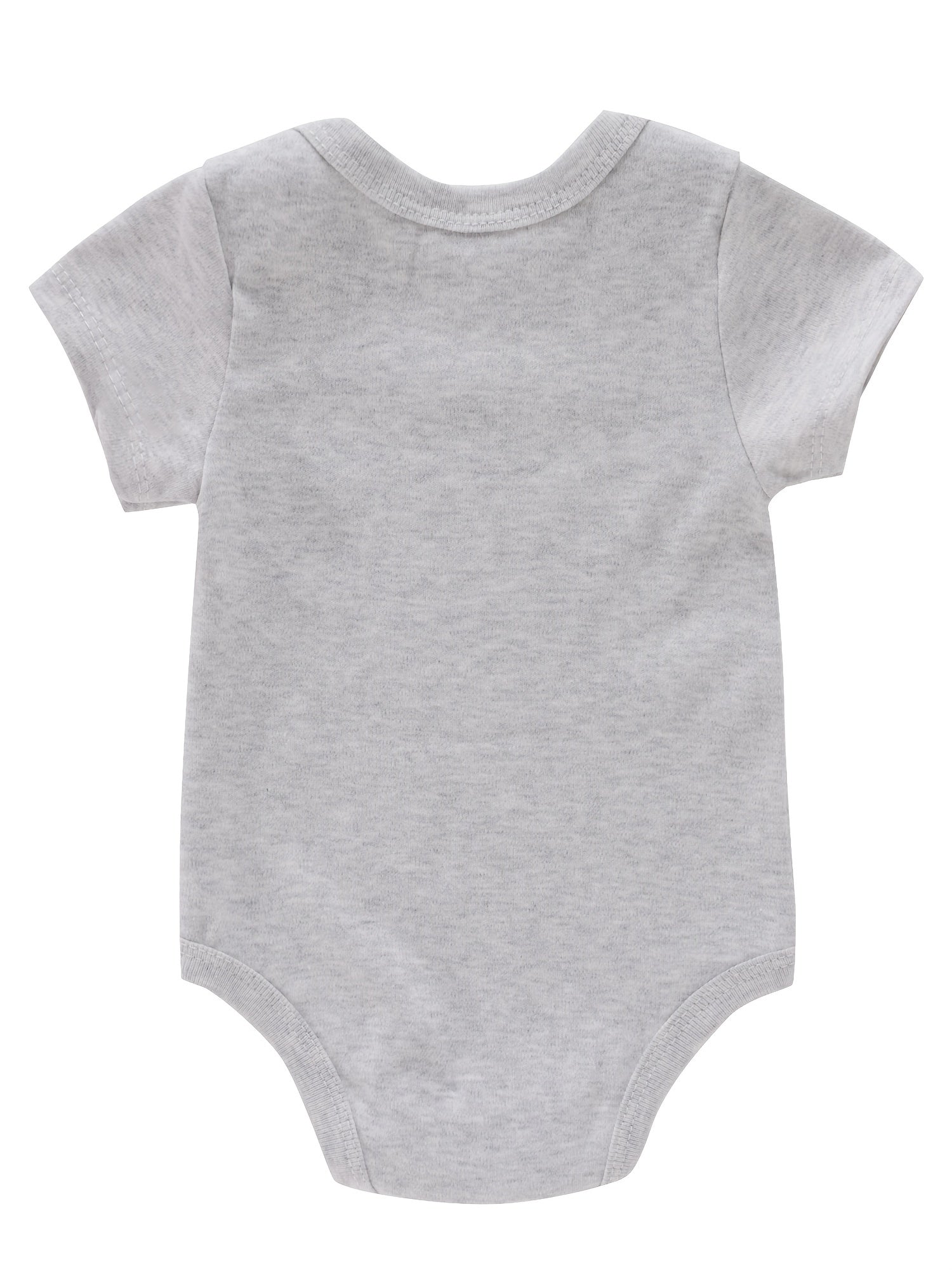 Newborn Infant Short Sleeve Romper "My Gramdma" Print Bodysuit Onesies For Baby Girls And Boys, Suitable For Indoor And Outdoor Wear