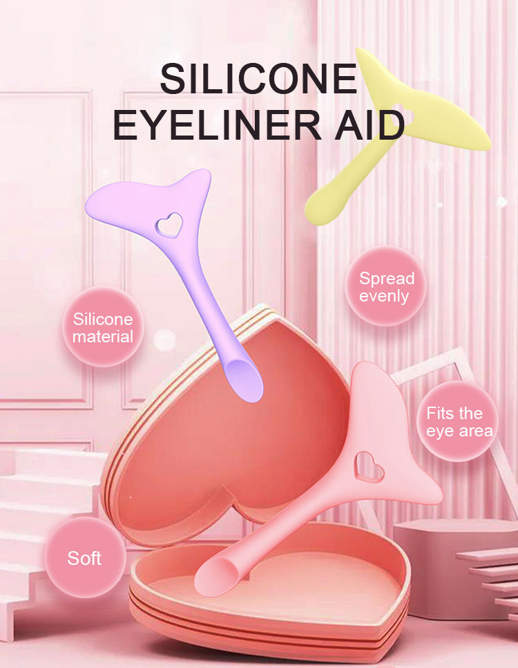Silicone Eyeliner Stencils - Wing Tips, Mascara, Lipstick, Cream Mask Applicator - Makeup Beauty Tool for Perfect Application