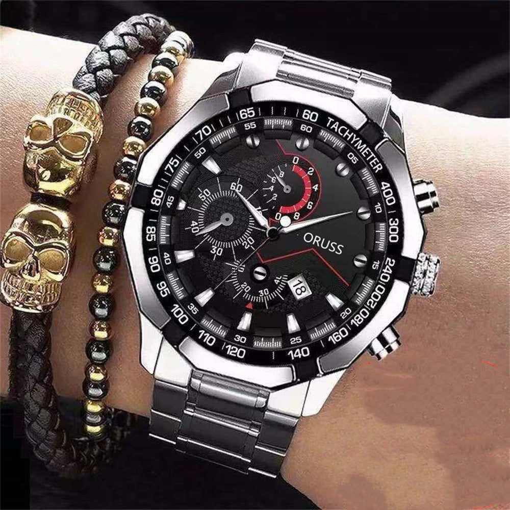 Large Dial Fashion Versatile Trend Men's Watch Waterproof Luminous Student Men's Watch, Ideal Choice For Gifts