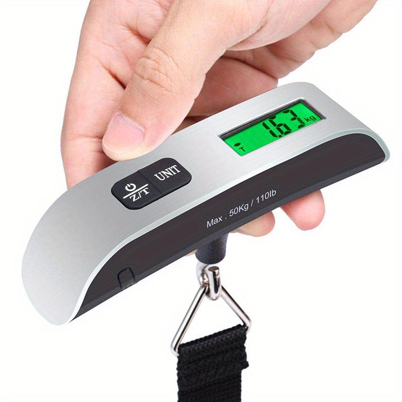 1pc 110lb/50kg Digital Handheld Luggage Hanging Baggage Scale, hand Scale, Mini Portable Electronic Scale, Express Scale With Backlight LCD Display, Travel Must Haves