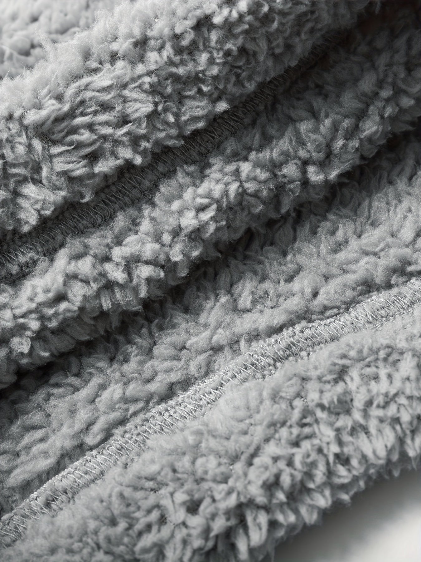 Warm Fuzzy Pajama Set, Long Sleeve Hooded Robe & Tank Top & Drawstring Shorts, Women's Sleepwear & Loungewear