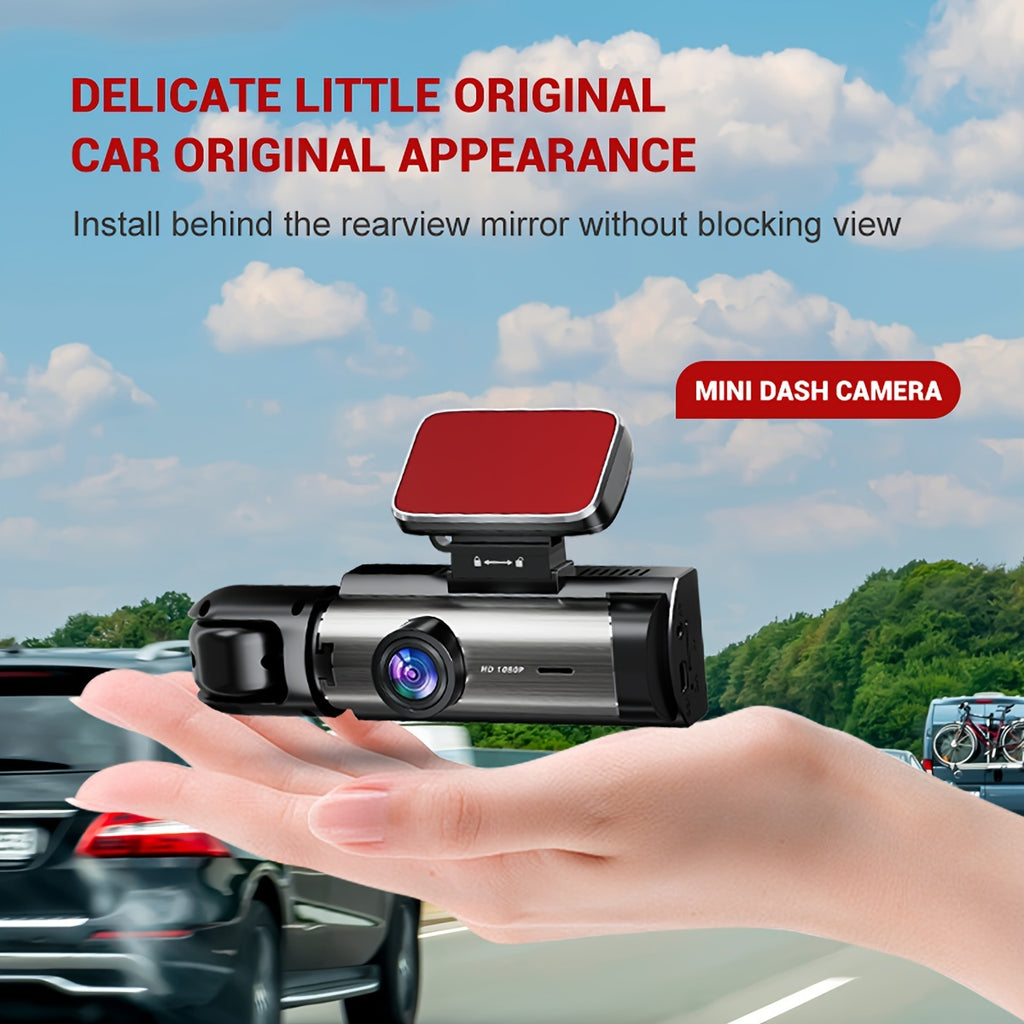 1080P Dual Camera Dash Cam For Cars With IR Night Vision, Loop Recording, And Wide Angle Lens, 8.03cm IPS Screen