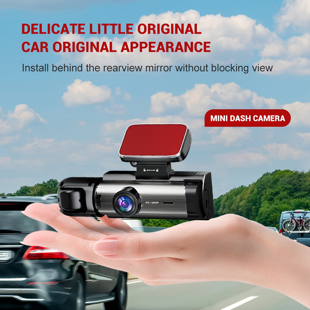 1080P Dual Camera Dash Cam For Cars With IR Night Vision, Loop Recording, And Wide Angle Lens, 8.03cm IPS Screen