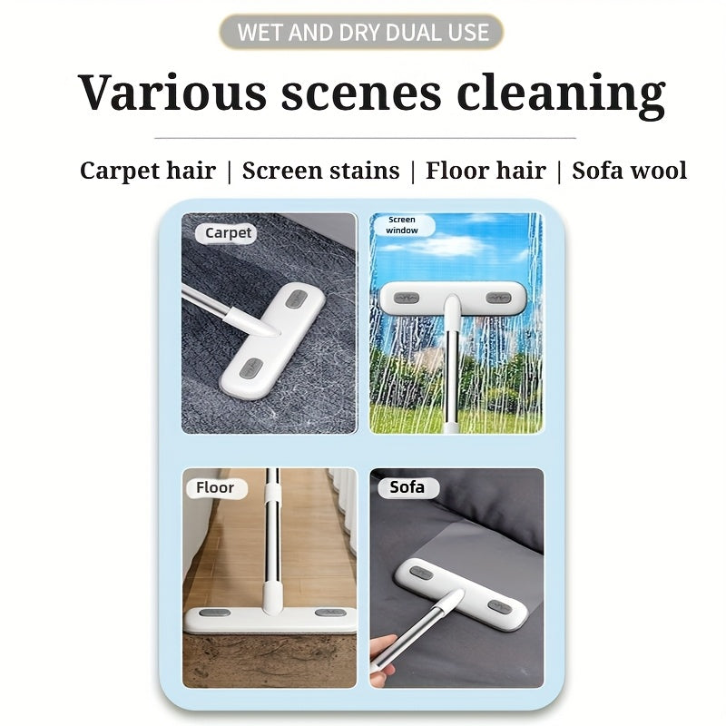 [Magical Window Cleaning Brush] Extendable Magical Window Cleaning Brush, Reusable Pet Hair Removal Tool | Screen Cleaning Brush, Home Door and Window Cleaning Supplies, Halloween/Christmas Gifts