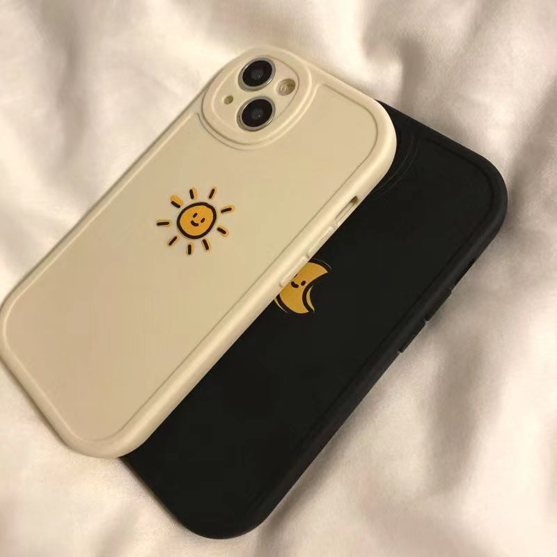 Cartoon Sun And Moon Silicone Soft Phone Case For, iPhone14/14Plus/14Pro/14ProMax, iPhone13/13Mini/13Pro/13ProMax, iPhone12/12Mini/12Pro/12ProMax,, iPhone11/11Pro/11Pro Max, iPhoneX/XS/XSMax, iPhone8/8Plus/7/7Plus/SE 2020