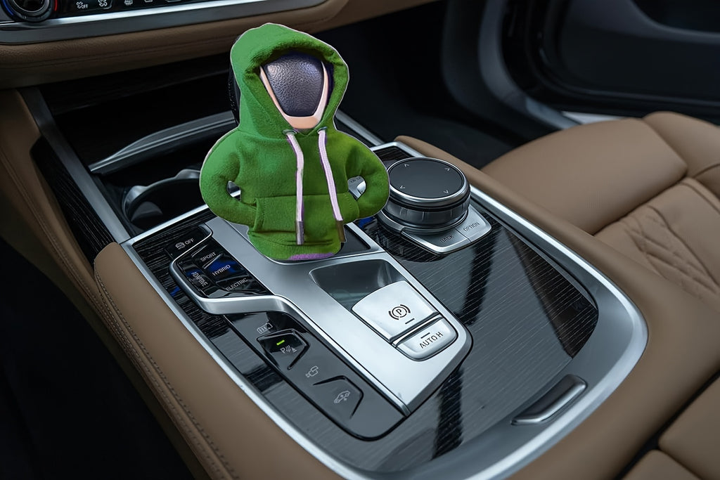 Mini Car Gear Shift Cover Hoodie Car Gear Shift Cover, Interior Accessories Shift Knobs Fashionable Shirt Trim