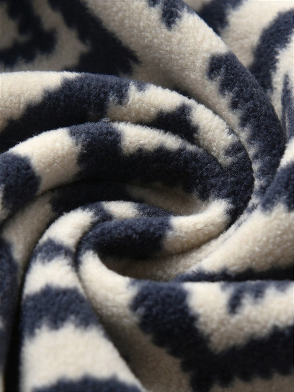 New Boys Vintage Plaid Printed Casual Thickened Warm Stand Collar Zipper Jacket