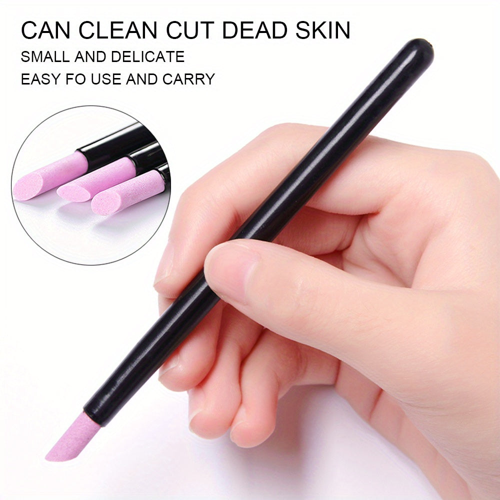 Lightweight Stone Sanding Nail File Tools - Perfect for Manicure and Cuticle Care - Removes Dead Skin and Cuticles - Portable and Handy Use
