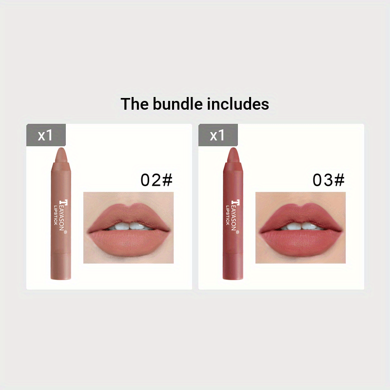 12 Colors Matte Moisturizing Lipstick Crayons - Vibrant Lipstick for Smooth, Long-Lasting, Waterproof Finish - Perfect Valentine's Day Gift for Her