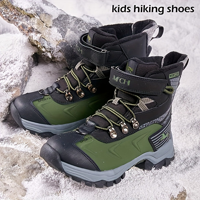 Boys Snow Boots, Anti-Slip Shoes For Outdoor Hiking Climbing Winter