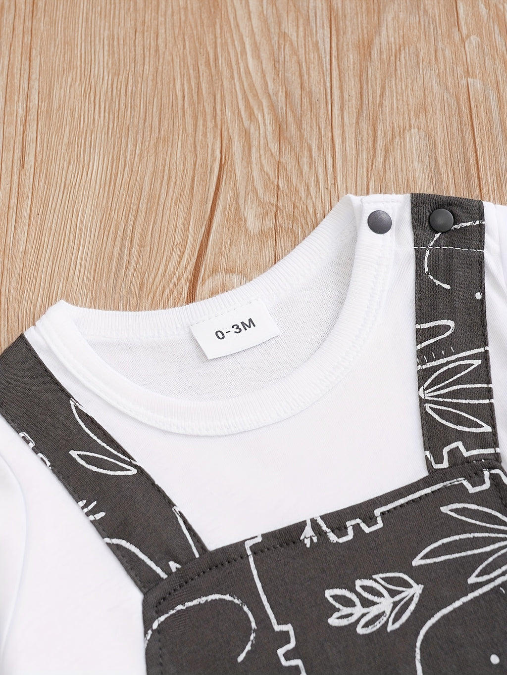 yierying Baby Boys' Long Sleeve Jumpsuit Romper - Mint Green & White Two-in-One Outfit, Soft Everyday diaper-changing onesie for Newborns & Infants, Easy Hand Wash Care, Perfect for Outdoor