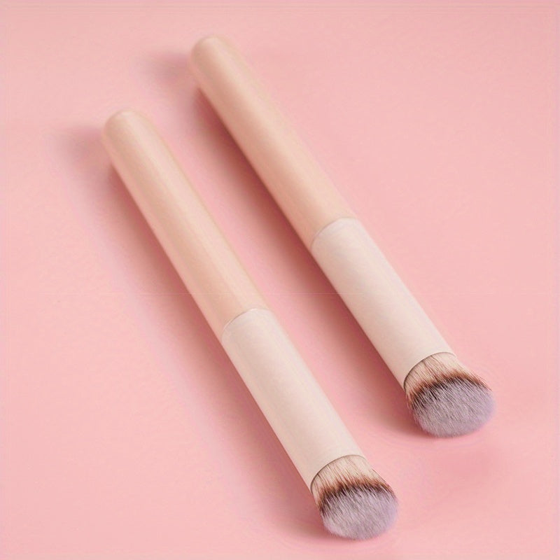 Concealer Brush Under Eye Mini Angled Flat Top Kabuki Nose Contour Brush For Concealing Blending Setting Buffing With Powder Liquid Cream Cosmetic Pro Small Makeup Foundation Brushes 270, 1pc