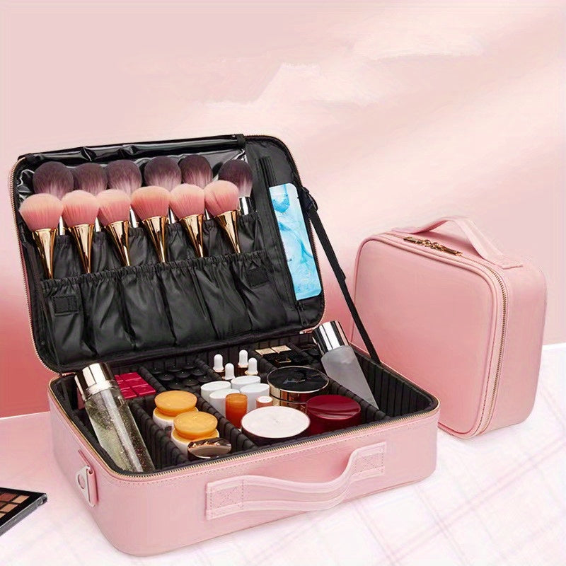 Simple Portable Makeup Zipper Handbag, Versatile Storage Bag, Travel Cosmetic Bag